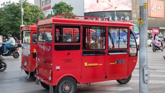 Small Electric Taxi in Quancheng Road, Jinan 5197073