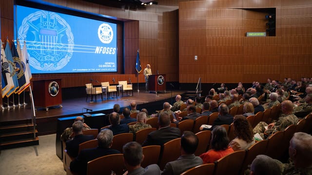 Navy Flag Officer and Senior Executive Service (NFOSES) symposium at the National Geospatial-Intelligence Agency in Springfield, Virginia on March 12, 2024 - 3