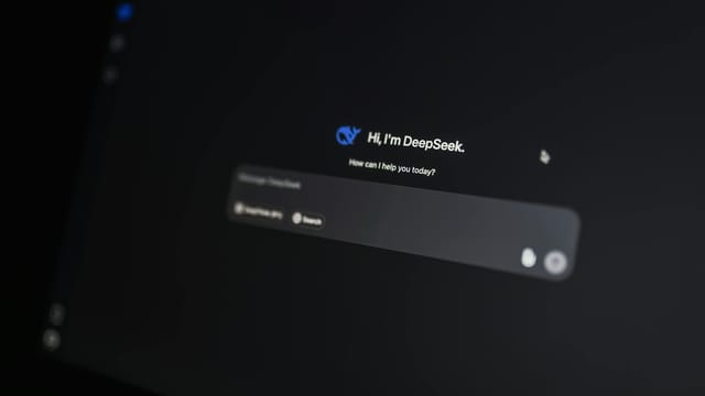 Close-up of an AI-driven chat interface on a computer screen, showcasing modern AI technology.