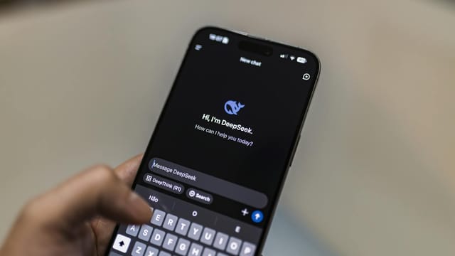 Smartphone showcasing AI chatbot interface. Perfect for tech themes and AI discussions.