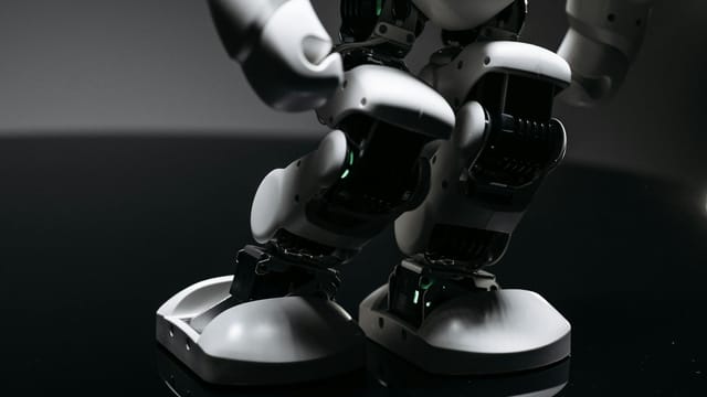 A detailed close-up of a high-tech robotic toy showcasing innovative design in a studio setting.