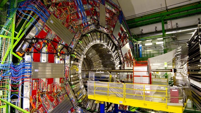 A close-up view inside CERN's Large Hadron Collider in Geneva, Switzerland.