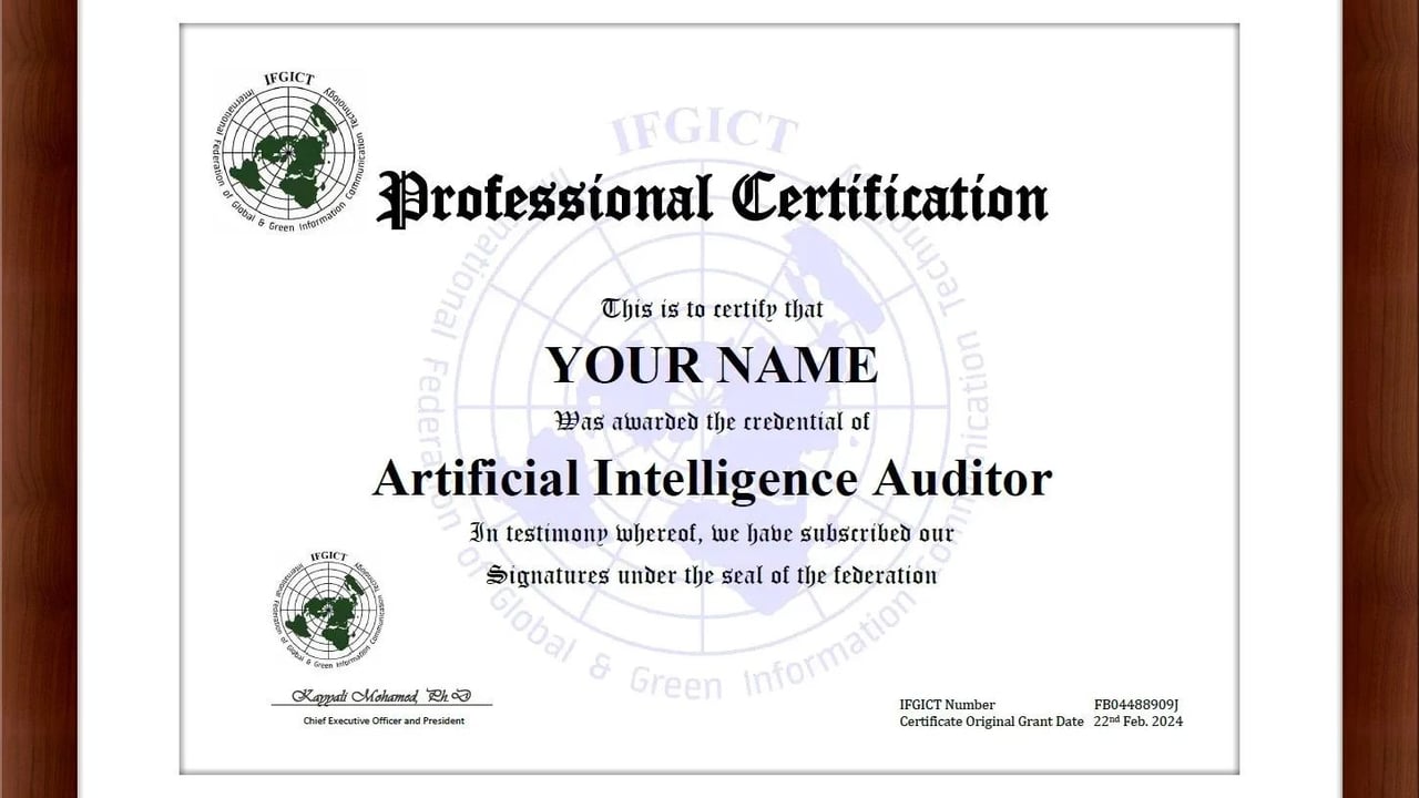 AIAP IFGICT Artificial Intelligence Auditor Professional Certificate