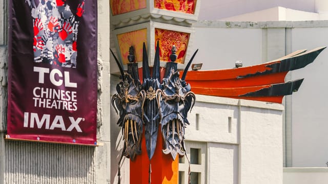 Close-up of TCL Chinese Theatre exterior showcasing unique architectural elements.
