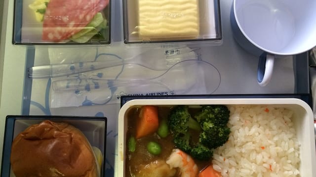China Airlines Economy Class Meal