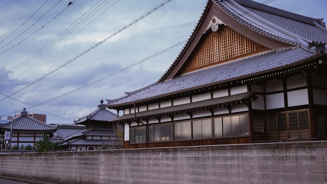 Stunning view of traditional Japanese architecture in Kyoto, showcasing historic design.