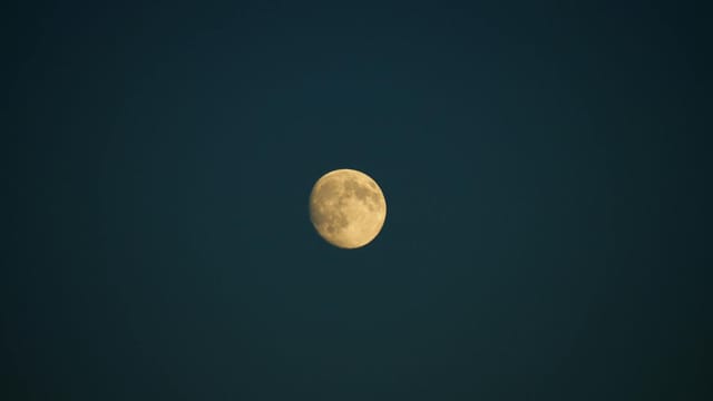 A clear view of the full moon shining brightly against a dark night sky.