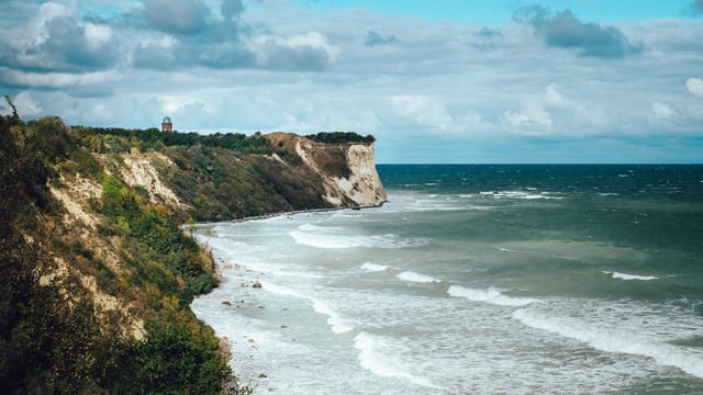 Stunning view of the Baltic Sea and chalk cliffs in Mecklenburg-Vorpommern, Germany.